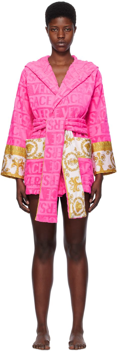 versace pink robe sale.